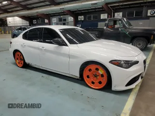 2019 Alfa Romeo Giulia Ti Sport with VIN ZARFANBN7K7600768, listed as a Copart auction lot 73277804 with 120,017 mi miles and Salvage Title. Bid and sale history available at carsss.com. Image 4.