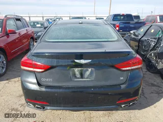 2015 Hyundai Genesis 5.0L with VIN KMHGN4JF5FU027850, listed as a IAAI auction lot 41634248 with 122,999 mi miles. Bid and sale history available at carsss.com. Image 17.