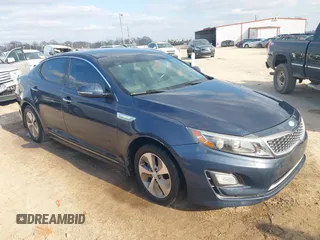 2015 Kia Optima Hybrid with VIN KNAGM4ADXF5085577, listed as a IAAI auction lot 41505213 with 192,308 mi miles. Bid and sale history available at carsss.com. Image 1.