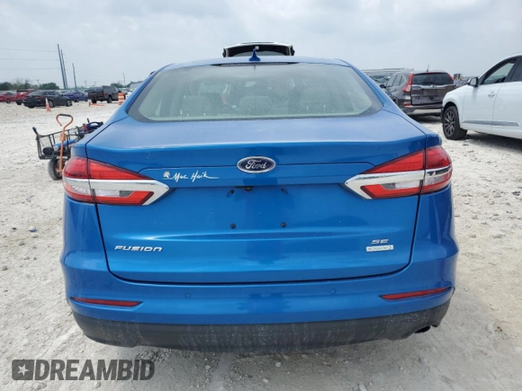 2020 Ford Fusion SE with VIN 3FA6P0HD5LR168627, listed as a Copart auction lot 50019085 with 36,537 mi miles and Salvage Title. Bid and sale history available at DreamBid. Image 6.