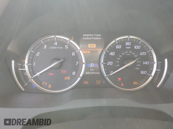 2019 Acura MDX Sport Hybrid w/Technology Pkg with VIN 5J8YD7H52KL001962, listed as a Copart auction lot 76631754 with 43,169 mi miles and Salvage Title. Bid and sale history available at carsss.com. Image 9.