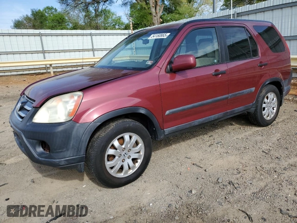 2005 Honda CR-V EX with VIN SHSRD78895U343003, listed as a Copart auction lot 54150865 with 188,582 mi miles and Clean Title. Bid and sale history available at carsss.com. Image 1.