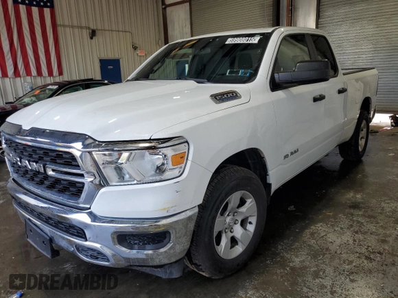 2023 Ram 1500 Big Horn z VIN 1C6RRFBG1PN554291, wystawiony jako Copart lot #59908015 z przebiegiem 23 248 mil mil oraz Czysty tytuł • Clean title. Historia ofert i sprzedaży dostępna na DreamBid. Obrazek 1.