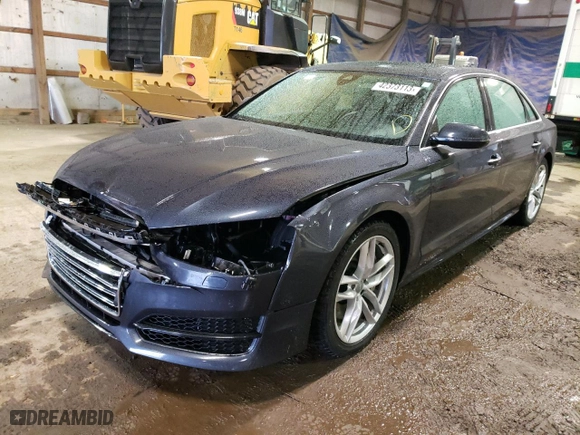 2016 Audi A8 L 4.0T Sport with VIN WAU43AFD6GN008042, listed as a Copart auction lot 42373113 with 77,794 mi miles. Bid and sale history available at carsss.com. Image 1.