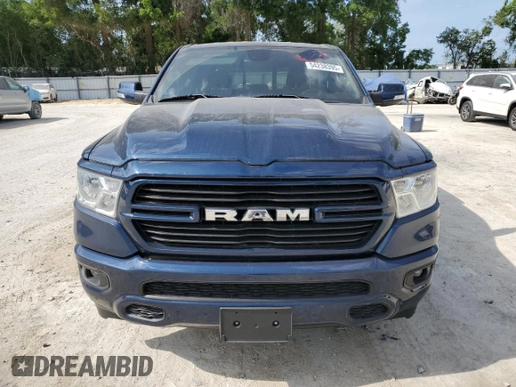 2021 Ram 1500 Big Horn with VIN 1C6SRFMT0MN725619, listed as a Copart auction lot 54238395 with 32,486 mi miles and Non repairable. Bid and sale history available at DreamBid. Image 5.