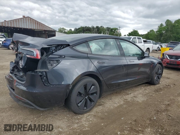 2024 Tesla Model 3 Long Range with VIN 5YJ3E1EB2RF825213, listed as a Copart auction lot 51909875 with 9,717 mi miles and Salvage Title. Bid and sale history available at DreamBid. Image 3.