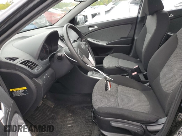 2012 Hyundai Accent GS with VIN KMHCT5AE3CU046765, listed as a Copart auction lot 57383685 with Not provided miles and Clean title. Bid and sale history available at DreamBid. Image 7.