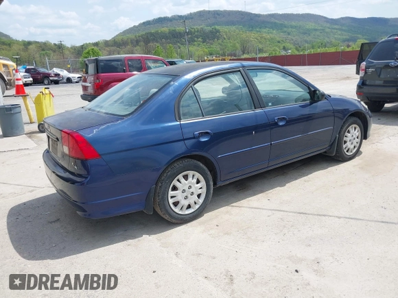 2004 Honda Civic LX with VIN 2HGES16614H530479, listed as a IAAI auction lot 42142030 with 145,577 mi miles. Bid and sale history available at carsss.com. Image 4.