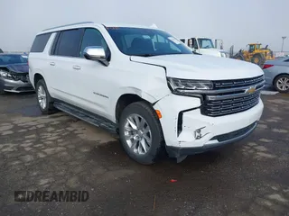 2023 Chevrolet Suburban Premier with VIN 1GNSKFKD1PR253914, listed as a IAAI auction lot 41823036 with 62,876 mi miles. Bid and sale history available at carsss.com. Image 1.