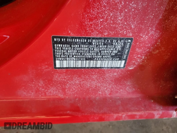2020 Volkswagen Jetta S with VIN 3VWN57BU3LM087455, listed as a Copart auction lot 46086505 with 66,735 mi miles and Salvage title. Bid and sale history available at DreamBid. Image 12.