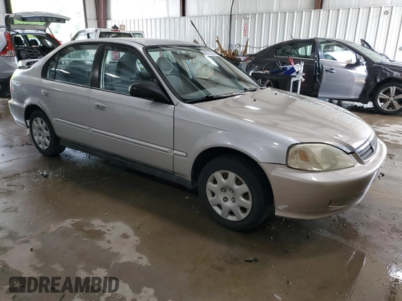 2000 Honda Civic VP z VIN 2HGEJ6611YH535305, wystawiony jako Copart lot #60373365 z przebiegiem 157 718 mil mil oraz Czysty tytuł • Clean title. Historia ofert i sprzedaży dostępna na DreamBid. Obrazek 4.