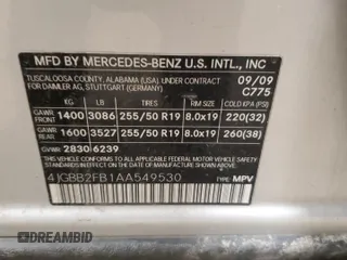 2010 Mercedes-Benz M 350 with VIN 4JGBB2FB1AA549530, listed as a Copart auction lot 45667715 with 151,841 mi miles and Salvage Title. Bid and sale history available at DreamBid. Image 13.
