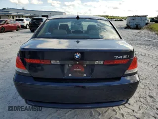 2005 BMW 7 Series 745i with VIN WBAGL63545DP75494, listed as a Copart auction lot 72359904 with 143,878 mi miles and Salvage title. Bid and sale history available at DreamBid. Image 6.