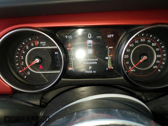 2022 Jeep Gladiator Rubicon with VIN 1C6JJTBG1NL119900, listed as a Copart auction lot 72457754 with 70,055 mi miles and Salvage title. Bid and sale history available at DreamBid. Image 9.