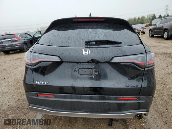 2024 Honda HR-V Sport with VIN 3CZRZ2H59RM726680, listed as a Copart auction lot 55129335 with 15,435 mi miles and Salvage title. Bid and sale history available at DreamBid. Image 6.
