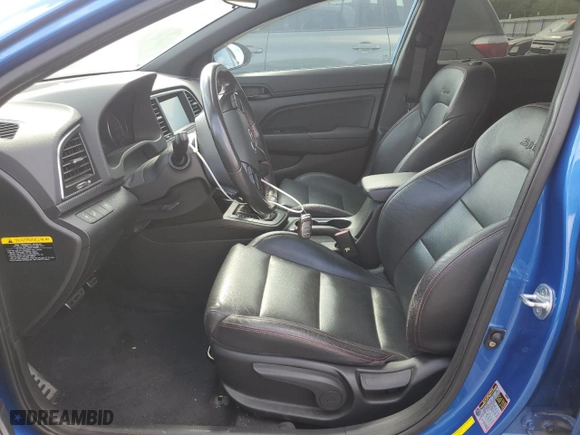 2018 Hyundai Elantra Sport with VIN KMHD04LB1JU468220, listed as a Copart auction lot 53391155 with 117,084 mi miles and Clean Title. Bid and sale history available at carsss.com. Image 7.
