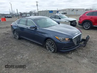 2015 Hyundai Genesis 3.8L with VIN KMHGN4JE4FU093636, listed as a IAAI auction lot 42021732 with 130,512 mi miles. Bid and sale history available at carsss.com. Image 1.