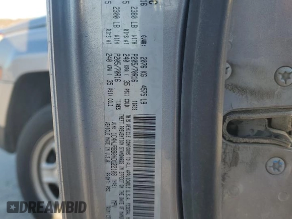 2017 Jeep Patriot 75th Anniversary with VIN 1C4NJRBB0HD122108, listed as a Copart auction lot 83192684 with 171,270 mi miles and Salvage Title. Bid and sale history available at carsss.com. Image 16.
