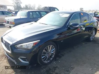 2018 Infiniti Q50 Luxe with VIN JN1EV7AP9JM358741, listed as a IAAI auction lot 42345835 with 101,544 mi miles and . Bid and sale history available at DreamBid. Image 2.