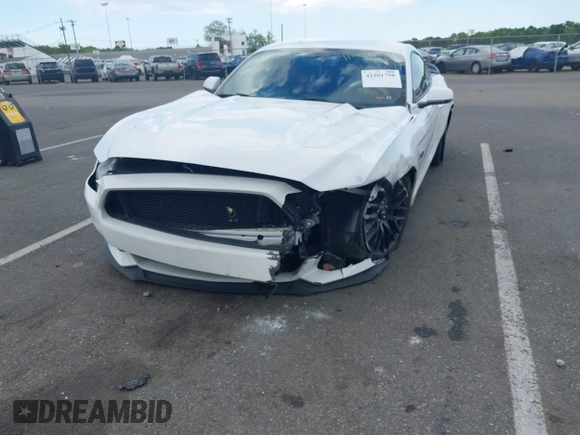 2015 Ford Mustang GT with VIN 1FA6P8CF6F5429939, listed as a IAAI auction lot 42201798 with 43,574 mi miles and . Bid and sale history available at DreamBid. Image 6.