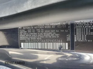 2003 BMW 3 Series 330Ci z VIN WBABN53463PH05144, wystawiony jako Copart lot #58390135 z przebiegiem 210 356 mil mil oraz Szkoda całkowita • Salvage title. Historia ofert i sprzedaży dostępna na DreamBid. Obrazek 12.