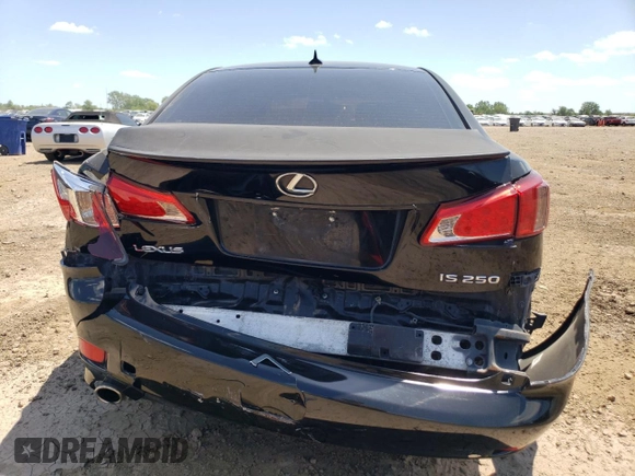 2012 Lexus IS 250 with VIN JTHBF5C25C5180261, listed as a Copart auction lot 62020035 with 157,465 mi miles and Salvage title. Bid and sale history available at DreamBid. Image 6.