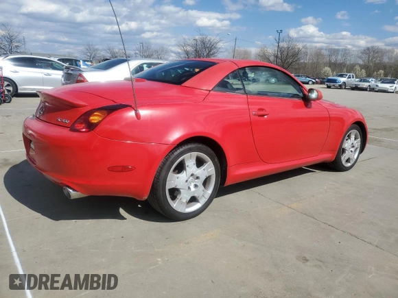 2004 Lexus SC with VIN JTHFN48Y840053532, listed as a Copart auction lot 50686965 with 244,055 mi miles and Salvage Title. Bid and sale history available at carsss.com. Image 3.