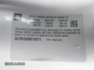 2011 Chevrolet Camaro 1LT с VIN 2G1FB1ED6B9188773, выставлен на аукционе IAAI как лот 41443550 с пробегом 156 144 миль миль и . История ставок и продаж доступна на DreamBid. Изображение 9.
