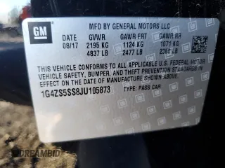 2018 Buick LaCrosse Premium with VIN 1G4ZS5SS8JU105873, listed as a Copart auction lot 83868104 with 56,764 mi miles and Salvage Title. Bid and sale history available at carsss.com. Image 14.