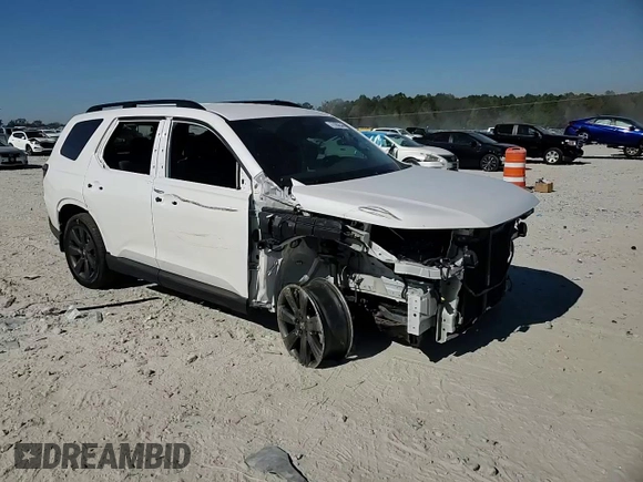 2023 Honda Pilot Sport with VIN 5FNYG1H36PB010756, listed as a Copart auction lot 77183634 with 27,314 mi miles and Salvage Title. Bid and sale history available at carsss.com. Image 12.