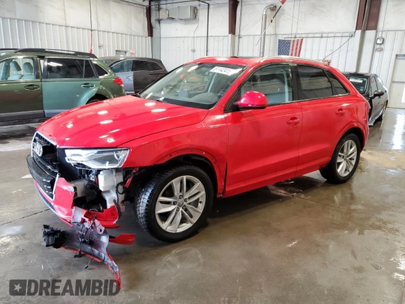 2017 Audi Q3 Premium with VIN WA1BCCFS6HR014545, listed as a Copart auction lot 61142415 with 132,698 mi miles and Non repairable. Bid and sale history available at DreamBid. Image 1.