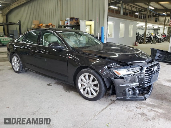 2016 Audi A6 Prestige with VIN WAUHGAFC7GN130843, listed as a Copart auction lot 58635415 with 94,489 mi miles and Salvage title. Bid and sale history available at DreamBid. Image 4.