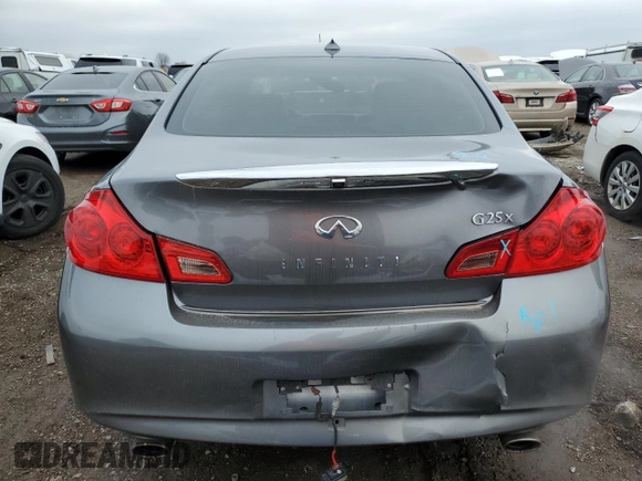 2011 Infiniti G25 Sedan x with VIN JN1DV6AR2BM653043, listed as a Copart auction lot 52509685 with 107,724 mi miles and Salvage Title. Bid and sale history available at carsss.com. Image 6.