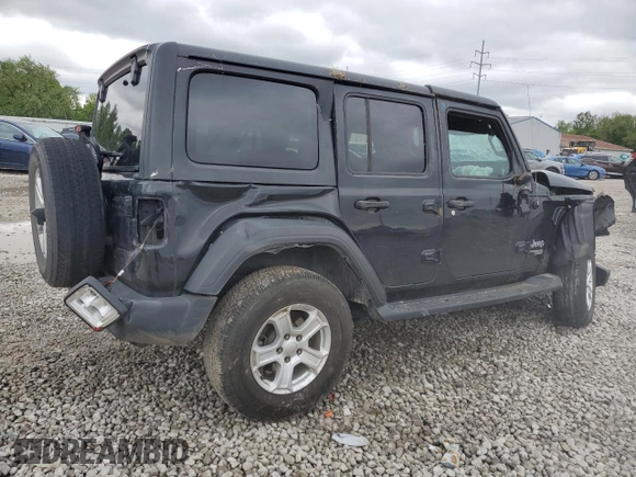 2020 Jeep Wrangler Unlimited Sport S with VIN 1C4HJXDN1LW198880, listed as a Copart auction lot 57817025 with Not provided miles and Salvage title. Bid and sale history available at DreamBid. Image 3.