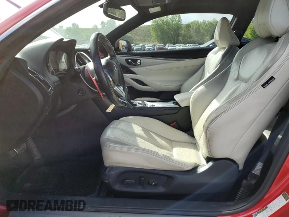 2017 Infiniti Q60 Red Sport 400 with VIN JN1FV7EL3HM701520, listed as a Copart auction lot 57169565 with 103,761 mi miles and Salvage title. Bid and sale history available at DreamBid. Image 7.