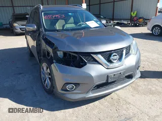 2014 Nissan Rogue SL with VIN 5N1AT2MV8EC805999, listed as a IAAI auction lot 41727953 with 187,623 mi miles. Bid and sale history available at carsss.com. Image 1.