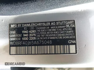 2005 Mercedes-Benz C 230 Kompressor with VIN WDBRF40J65A675048, listed as a IAAI auction lot 41735027 with 191,498 mi miles and . Bid and sale history available at DreamBid. Image 9.