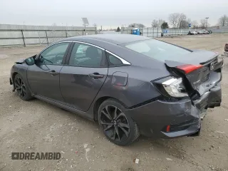 2019 Honda Civic Sport with VIN 2HGFC2F85KH581389, listed as a Copart auction lot 47922085 with 56,050 mi miles and Salvage Title. Bid and sale history available at DreamBid. Image 2.