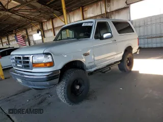 1993 Ford Bronco Custom with VIN 1FMEU15H4PLA36423, listed as a Copart auction lot 49184115 with 203,042 mi miles and Salvage Title. Bid and sale history available at carsss.com. Image 1.