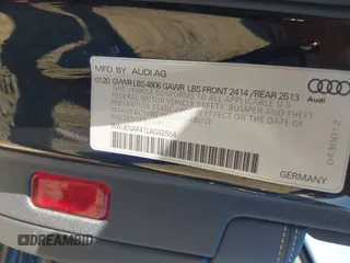 2020 Audi A4 Premium Plus z VIN WAUENAF41LA042504, wystawiony jako IAAI lot #41709907 z przebiegiem 56 781 mil mil oraz . Historia ofert i sprzedaży dostępna na DreamBid. Obrazek 9.