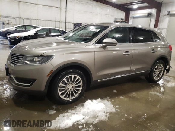 2017 Lincoln MKX Select with VIN 2LMPJ8KR8HBL20506, listed as a Copart auction lot 88222475 with 159,315 mi miles and Salvage Title. Bid and sale history available at carsss.com. Image 1.