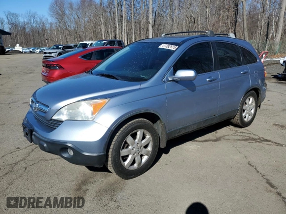 2008 Honda CR-V EX-L with VIN JHLRE48778C048951, listed as a Copart auction lot 47392615 with 187,691 mi miles and Salvage Title. Bid and sale history available at carsss.com. Image 1.