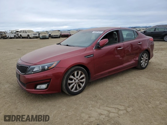 2015 Kia Optima LX with VIN 5XXGM4A75FG359647, listed as a Copart auction lot 50391055 with 197,738 mi miles and Salvage Title. Bid and sale history available at carsss.com. Image 1.