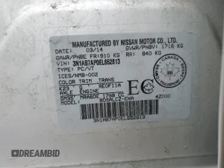 2014 Nissan Sentra SR z VIN 3N1AB7AP0EL652813, wystawiony jako Copart lot #58897925 z przebiegiem 130 710 mil mil oraz Czysty tytuł • Clean title. Historia ofert i sprzedaży dostępna na DreamBid. Obrazek 12.