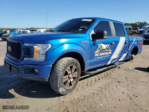 2018 Ford F-150 XL with VIN 1FTEW1EP7JKE29433, listed as a Copart auction lot 81379984 with 168,135 mi miles and Salvage Title. Bid and sale history available at carsss.com. Image 1.
