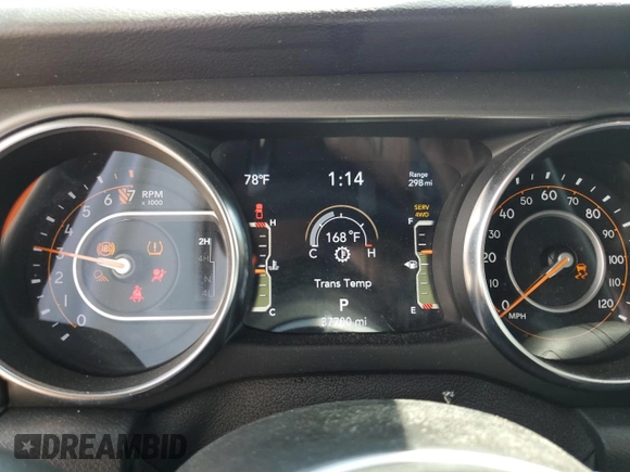 2021 Jeep Gladiator Sport S с VIN 1C6HJTAG0ML586532, выставлен на аукционе Copart как лот 55791994 с пробегом 37 700 миль миль и Списание • Salvage title. История ставок и продаж доступна на DreamBid. Изображение 9.