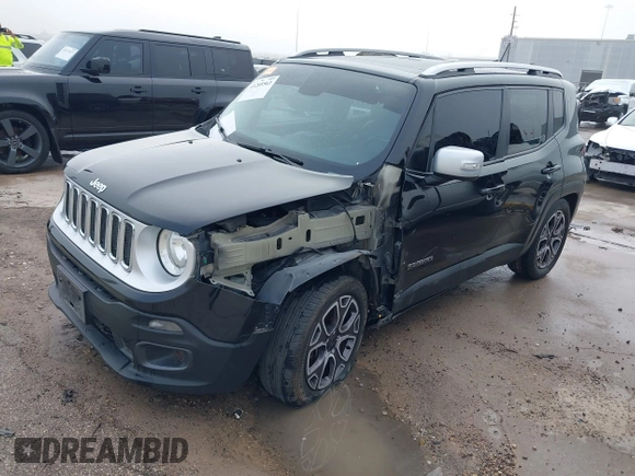 2016 Jeep Renegade Limited with VIN ZACCJADT9GPE06903, listed as a IAAI auction lot 41205563 with 115,171 mi miles and . Bid and sale history available at DreamBid. Image 2.