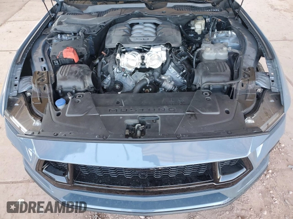 2024 Ford Mustang GT with VIN 1FA6P8CF2R5429568, listed as a Copart auction lot 53749355 with Not provided miles and Salvage title. Bid and sale history available at DreamBid. Image 11.