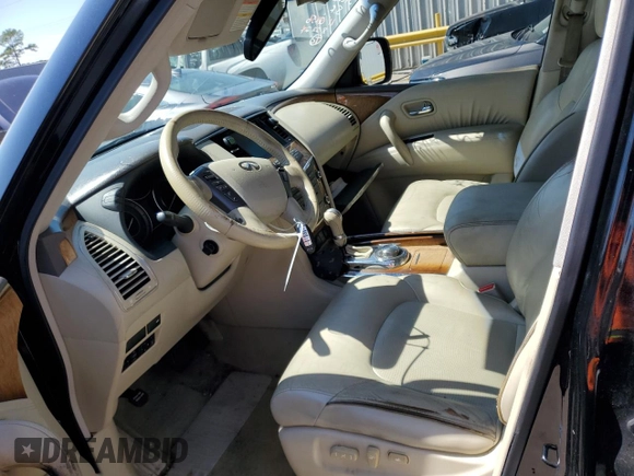 2011 Infiniti QX56 8-passenger with VIN JN8AZ2NC4B9302855, listed as a Copart auction lot 72986764 with 171,390 mi miles and Salvage Title. Bid and sale history available at carsss.com. Image 7.