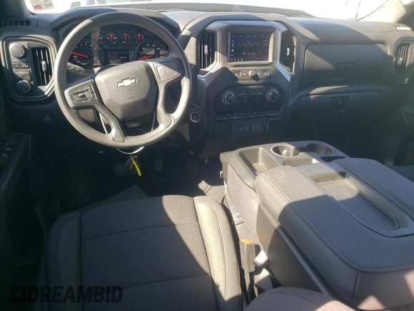 2024 Chevrolet Silverado 1500 Custom with VIN 3GCPDBEK4RG351205, listed as a Copart auction lot 47282645 with 5,950 mi miles and Salvage Title. Bid and sale history available at DreamBid. Image 8.